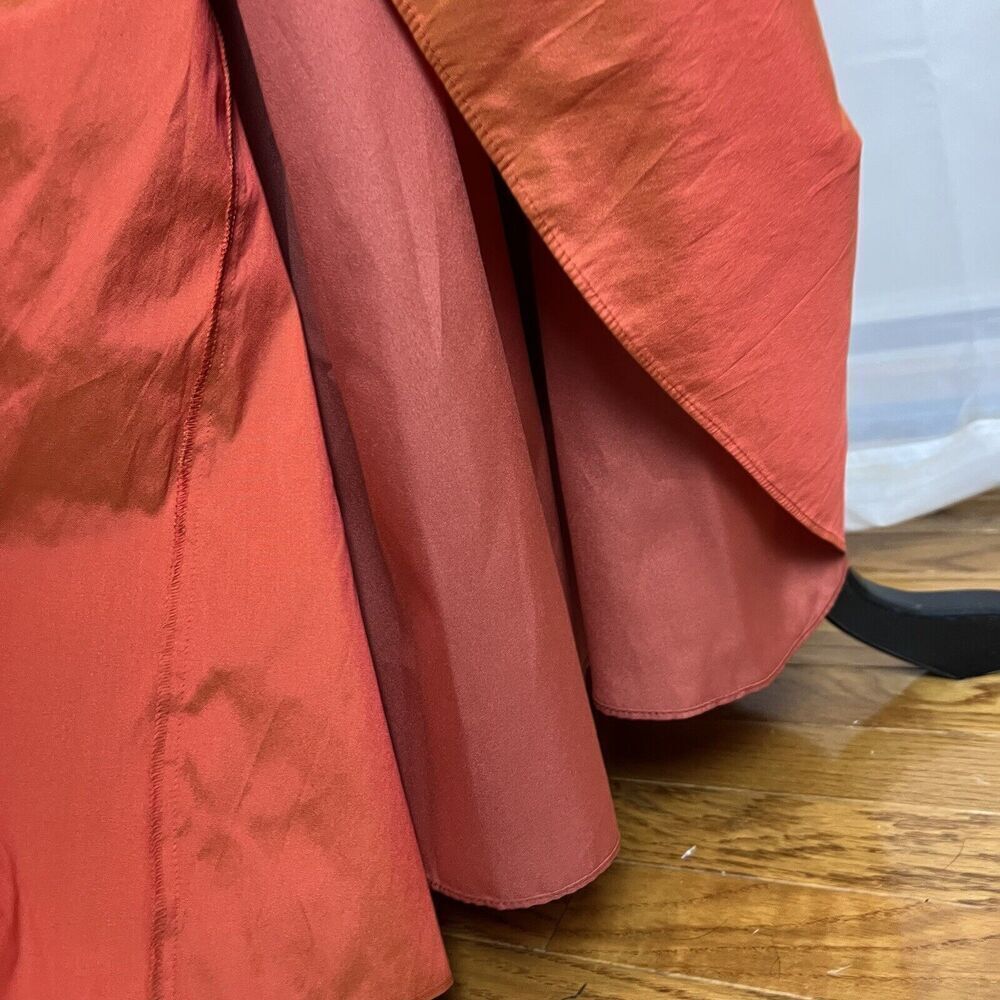 Vintage 80s Jim Hjelm silk iridescent midi dress halter neck retro Small summer - Picture 9 of 10